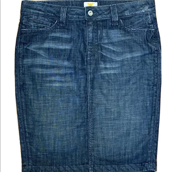 Antik Denim Dresses & Skirts - Antik Denim Blue Jean Pencil Skirt 30 Made in USA
